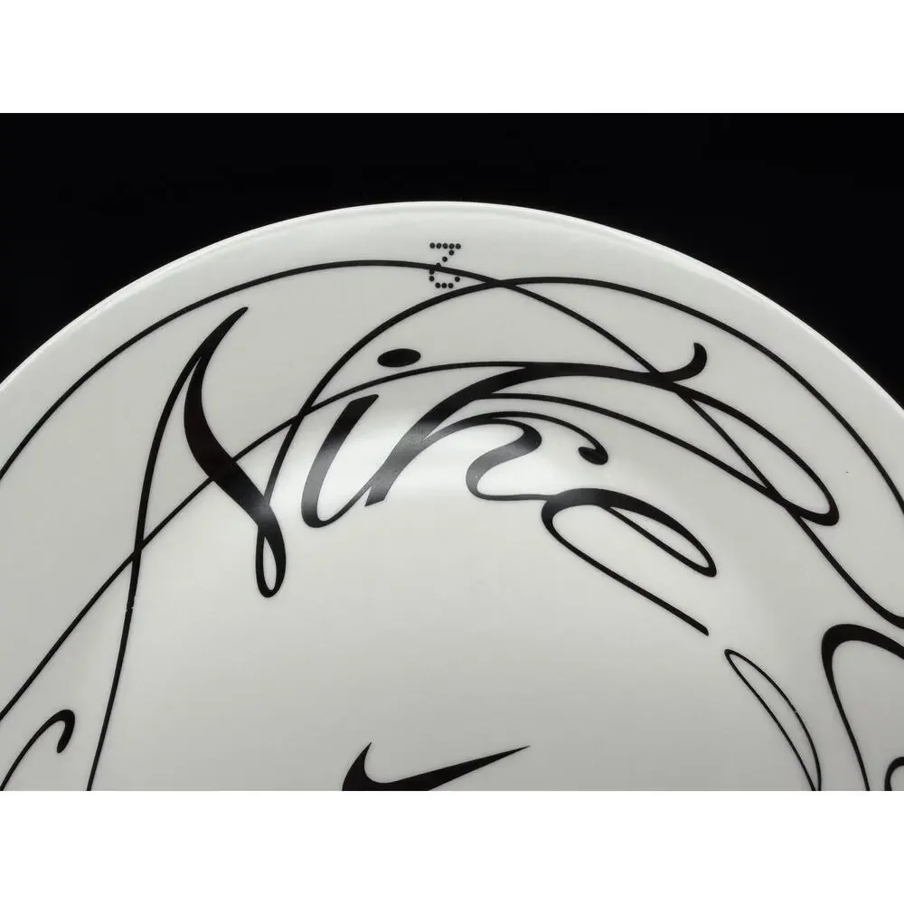 Nike Custom Swoosh Dinner Plate 10” from the Nike Design Gala 2025 Black & White